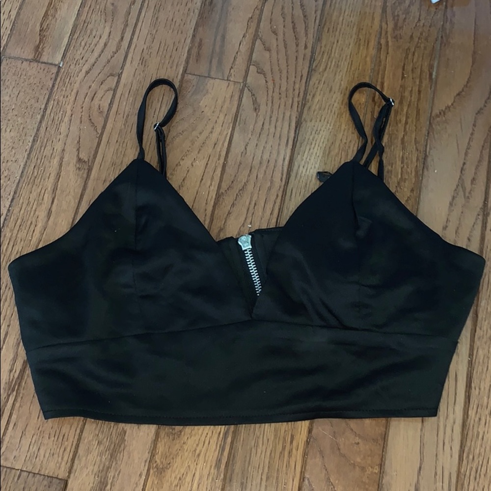 Missguided Silk Crop Top